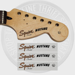 Have one to sell? Sell one like this Sell something else Share Squier by Fender Mustang Waterslide Guitar Neck Headstocks Decals (Set of 3)