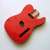 Ozici Vintage Cream Color TL Guitar Body Alder Wood Nitro Satin Finished for DIY Kits - Red