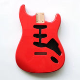 Ozici Alder Wood Sonic blue SSS ST Electric Guitar Body Nitro Matte Finished for DIY Custom Guitars - Red