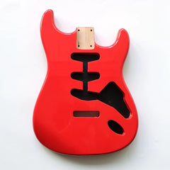 Ozici Alder Wood Sonic blue SSS ST Electric Guitar Body Nitro Matte Finished for DIY Custom Guitars - Red