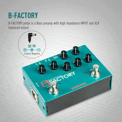 SONICAKE B Factory Analog Bass Preamp Comp Overdrive 3-band EQ PRE/POST Pedals