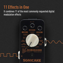 SONICAKE Digital Modulation Phaser/Flanger/Chorus/Tremolo effects pedal