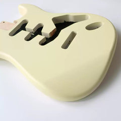 Ozici DIY Nitro Finished Alder ST Guitar Body in Light Yellow Color for SSS Electric Guitars