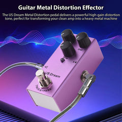 Guitar Effects Pedal US Dream Metal Distortion With True Bypass