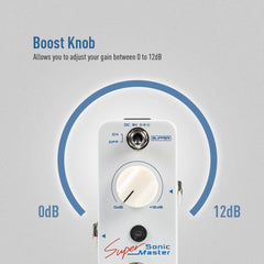 SONICAKE Master Clean Boost Buffer Guitar Bass Effects Pedal