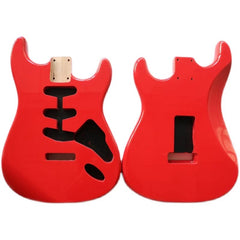 Ozici Alder Wood Sonic blue SSS ST Electric Guitar Body Nitro Matte Finished for DIY Custom Guitars - Red