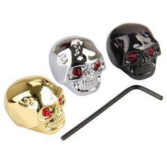 4 Skull Electric Guitar Metal Volume Knob Caps