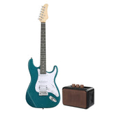 Ukscs KST Stylish H-S-S Pickup Electric Guitar Kit with 5W AMP Bag Guitar Strap Strings Lake Blue