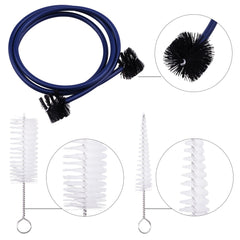3-piece set of small, round and mouth cleaning set for wind instruments, small cleaning brush