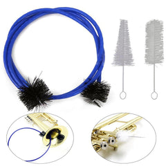 3-piece set of small, round and mouth cleaning set for wind instruments, small cleaning brush