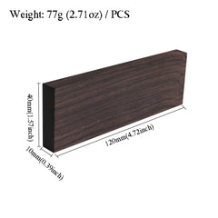 4pcs Ebony/ebony DIY musical instrument, handle wooden block 120 * 40 * 10mm(3/8"x1.5"x5")