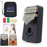 Muspor 17 Key Peach Blossom Wood Thumb Fiddle Karimba - Sound Hole Reindeer Antlers