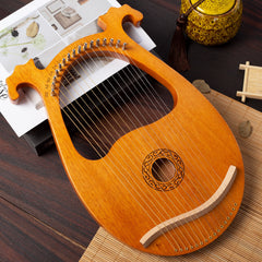 16 Strings Mahogany Harp Fit For Beginners Vintage Perfect Gift