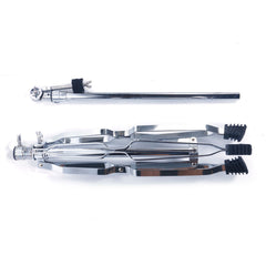 Straight Cymbal Stand Drum Hardware Percussion Mount Holder Gear Set Silver
