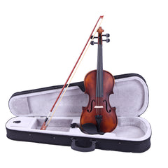 GV200 4/4 Classic Solid Wood Violin Case Bow Violin Strings Rosin Shoulder Rest Electronic Tuner