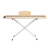 Ozici 88 Key Full Size Semi-Weighted Standard Keyboards Wooden Digital Piano with Stand, MIDI Bluetooth, Triple Pedals,Headphone and other accessories,for Piano beginner Natural Teak color