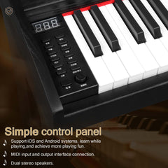 Ozici 61 Key Piano Semi-Weighted Standard Keyboards Digital Piano with Furniture Stand,MIDI Bluetooth, Headphone,for Piano Lover Black color