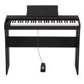 Ozici 61 Key Piano Semi-Weighted Standard Keyboards Digital Piano with Furniture Stand,MIDI Bluetooth, Headphone,for Piano Lover Black color