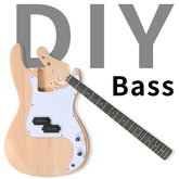 Ukscs 4 String GP Style Electric Bass Guitar Kits with Mahogany Body, Maple Neck and Accessories