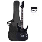Ozici Novice Entry Level 170 Electric Guitar HSH Pickup Bag Strap Paddle Rocker Cable Wrench Tool Black