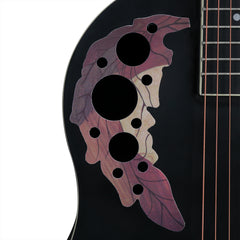 Ozici 41 inch Cutawary Round Back Acoustic Guitar Spruce Top Grape Hole Black