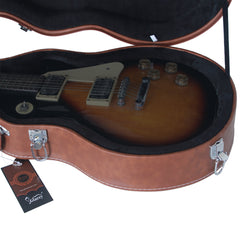 Hard-Shell Electric Guitar Case for GLP Style Electric Guitar Bulge Surface Brown