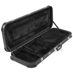 Electric Guitar Square Hard Case with Protective Sleeve Fits ST TL Burning fire 170 Style Electric Guitar Blac