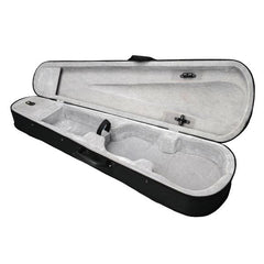 Durable Cloth Fluff Triangle Shape Case with Silver Gray Lining for 4/4 Violin Black