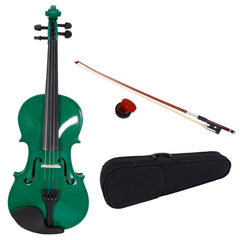 Ozici 4/4 Acoustic Violin Case Bow Rosin Green