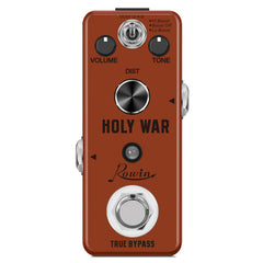 Rowin Analog Heavy Metal Distortion Pedal for Guitar True Bypass Red