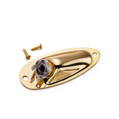 Electric guitar string roller holder, boat shaped audio cable socket hole plate and neck plate reinforcement plate