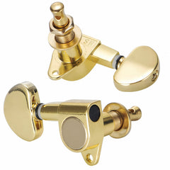 6 Folk Guitar Knob Guitar Fully Enclosed Spindle String Winder (3L+3R)