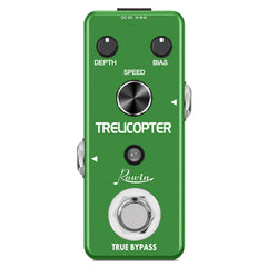 Rowin LEF-327 Trelicopter Effect Pedal Guitar Classic Optical Tremolo BIAS Knob