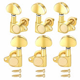 6 Folk Guitar Knob Guitar Fully Enclosed Spindle String Winder (3L+3R)