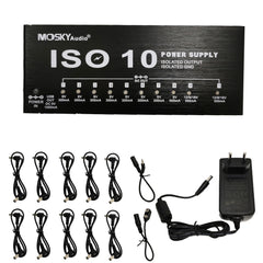 MOSKYAUDIO Guitar Pedal ISO 6 Power Supply Independent 5V/9V/12V/18V