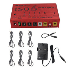 MOSKYAUDIO Guitar Pedal ISO 6 Power Supply Independent 5V/9V/12V/18V