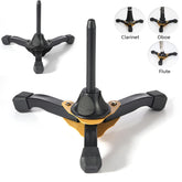 Foldable Clarinet Black Tube, Flute, and Oboe Tripod Portable Rest Stand