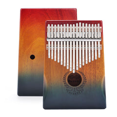 Muspor 17 Key Peach Core Wood Thumb Piano Kalimba - Color Gradient