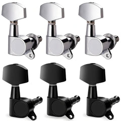 6Pcs Folk Guitar/Electric Guitar Fully Enclosed Knob and Shaft Winder