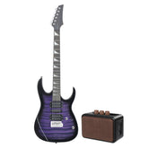 Ozici 170 Model 39in Electric Guitar HSH Pickups Black complete starter kit suit for Hard Rock Tiger-striped Purple