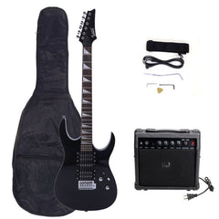 Glarry 170 Type Electric Guitar w/ 20W Amplifier - Black