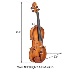 Glarry GV103 4/4 Spruce Panel Violin Matte - Natural