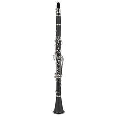 Glarry 17 Keys Flat B Black Clarinet with Two Mouthpieces Connector