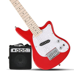 Glarry 30inch Mini Kids Electric Guitar Maple Fingerboard w/5W Amplifier - Red