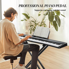 Glarry GPP-106 88 Key Foldable Full Size Semi-Weighted Standard Electric Digital Piano