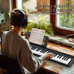 Glarry GPP-106 88 Key Foldable Full Size Semi-Weighted Standard Electric Digital Piano