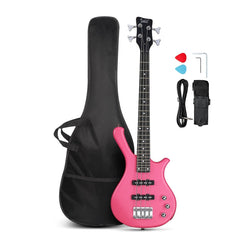 Glarry GW101 36in Kid's Electric Bass Guitar - Pink