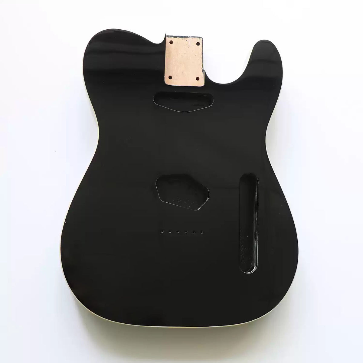 Ozici Black Standard Route TL Guitar Body Made of Alder Wood In Nitro Satin Finish