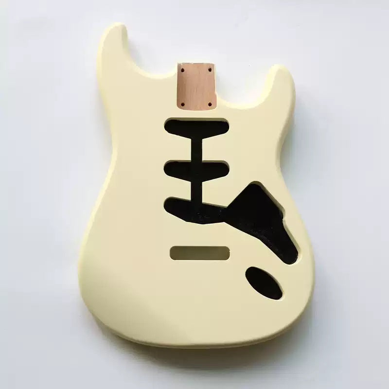 Ozici DIY Nitro Finished Alder ST Guitar Body in Light Yellow Color for SSS Electric Guitars