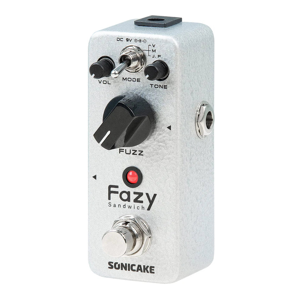 Sonicake Fazy Sandwich Classic Fuzz Pedal Analog True Bypass Tone-control Pedals